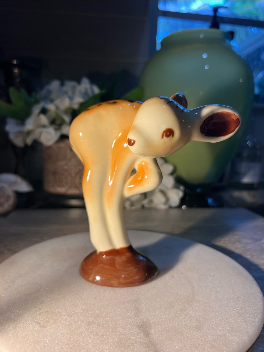 Ceramic Fawn Figurine in Exceptional Condition - Rare Hard to Find